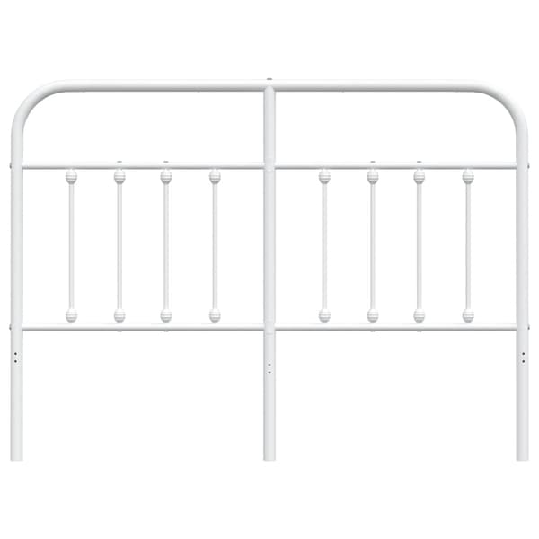 vidaXL Utskiftbar sengegavl i metall hvit 140 cm