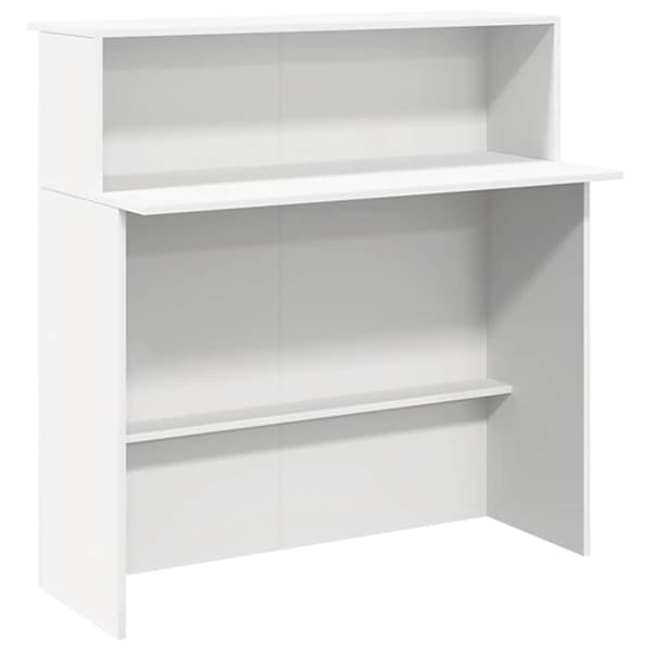 vidaXL Receptionsdisk vit 200x50x103,5 cm konstruerat trä