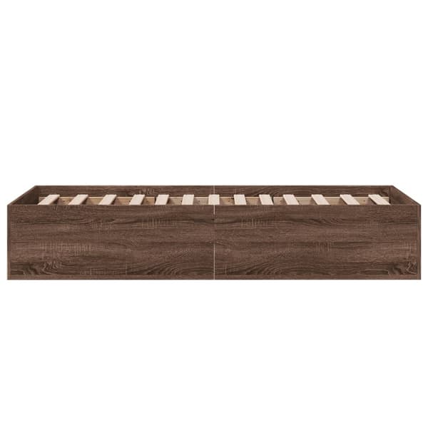 vidaXL Sengeramme brun eik 90x190 cm konstruert tre