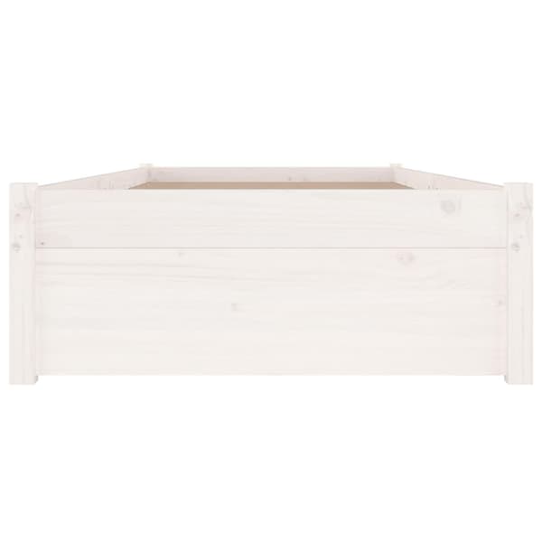vidaXL Sengeramme med skuffer hvit 75x190 cm