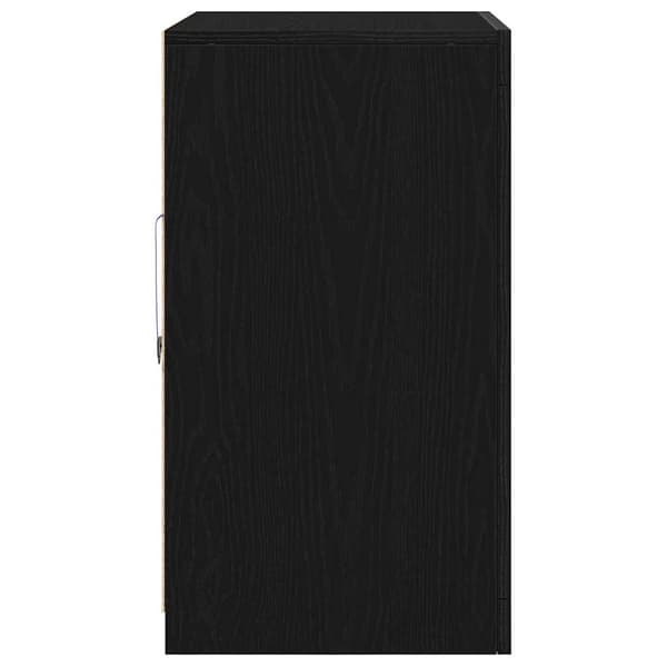 vidaXL LED sideboard 2 pcs Svart Eik 41 x 37 x 67 cm Konstruert tre