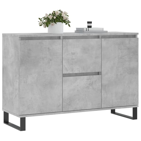 vidaXL Skjenk grå 101,5x35x70 cm konstruert tre