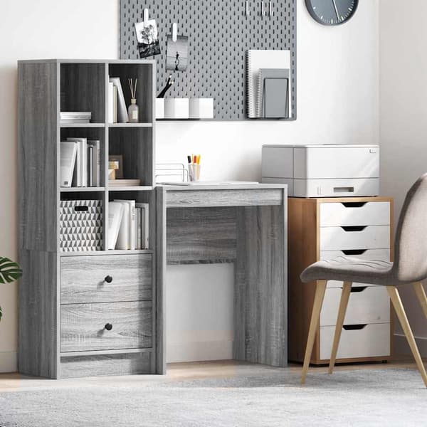 vidaXL Skrivebord Grå Sonoma 60 x 40 x 76 cm