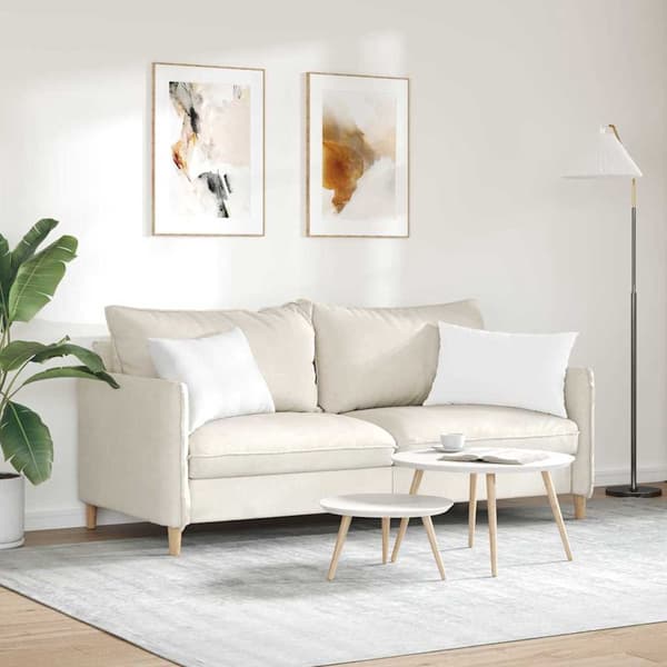 vidaXL Soffkuddar 2 st Vit 60 x 40 cm tyg