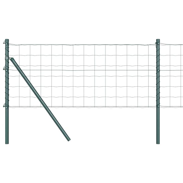 vidaXL Gjerde med stolpe grønn 0,8 x 10 m Stål