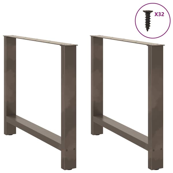 vidaXL Soffbordsben naturstål 2 st 100x(72-73) cm stål