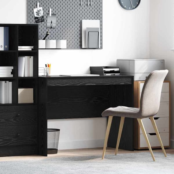 vidaXL Skrivebord Svart Eik 100 x 50 x 76 cm