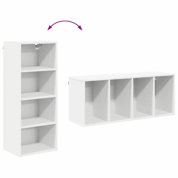 vidaXL Väggskåp Vit 40 x 29,5 x 100 cm Konstruerat trä