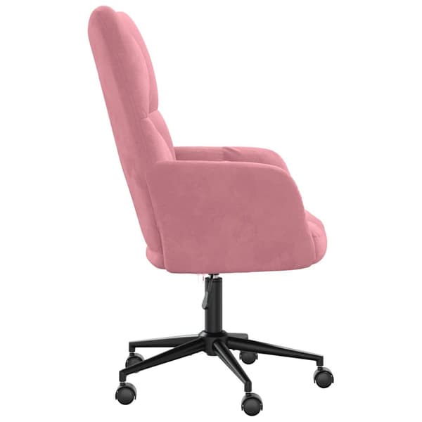 vidaXL Vilstol rosa sammet