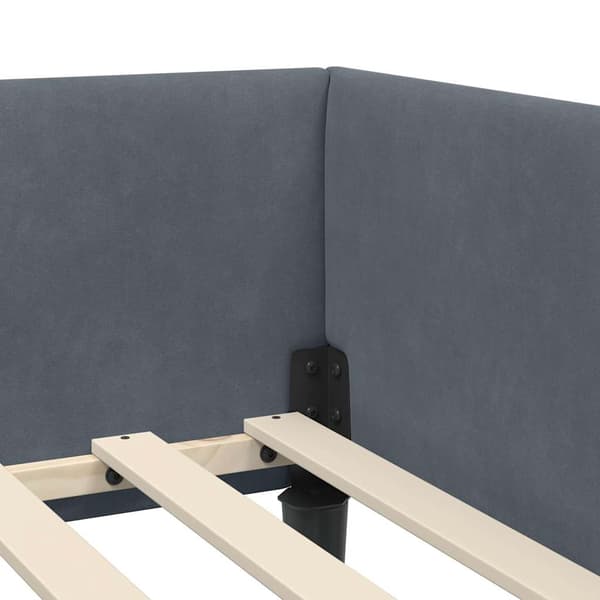 vidaXL Sängram Mörkgrå 80 x 200 cm Sammet och konstruerat trä