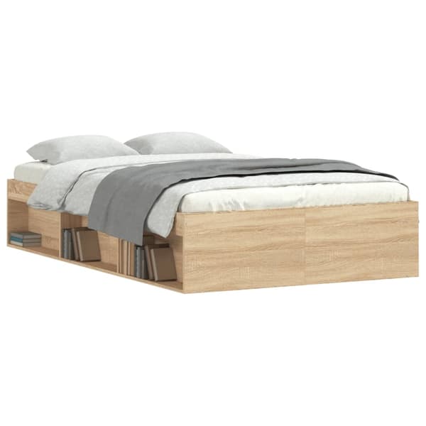 vidaXL Sengeramme sonoma eik 120x190 cm