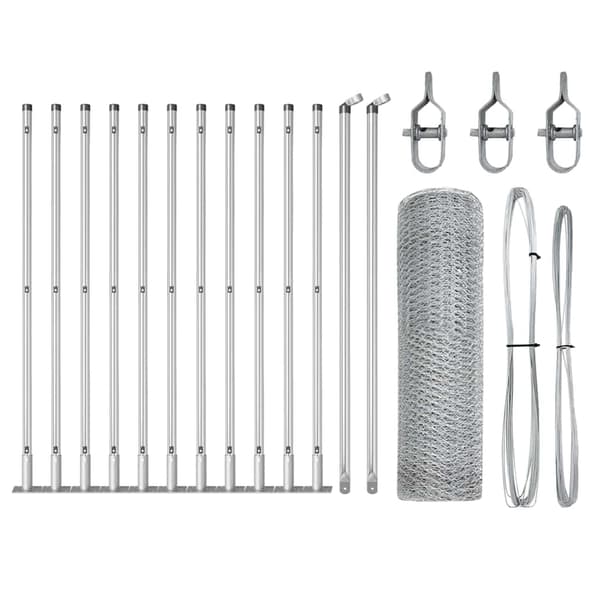 vidaXL Stängselstolpe Silver