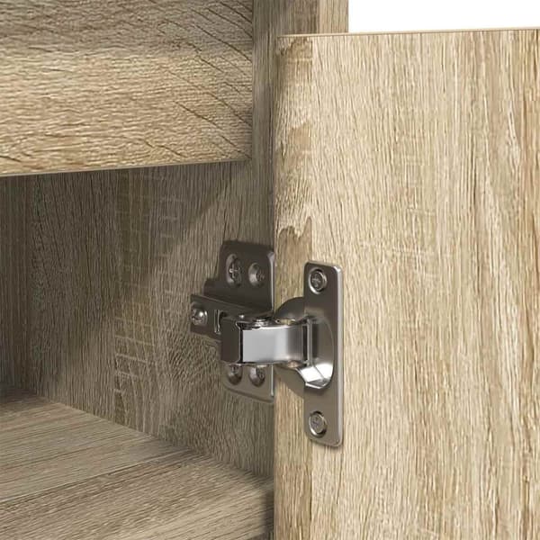 vidaXL Skoskap sonoma eik 57x34x76 cm sponplate