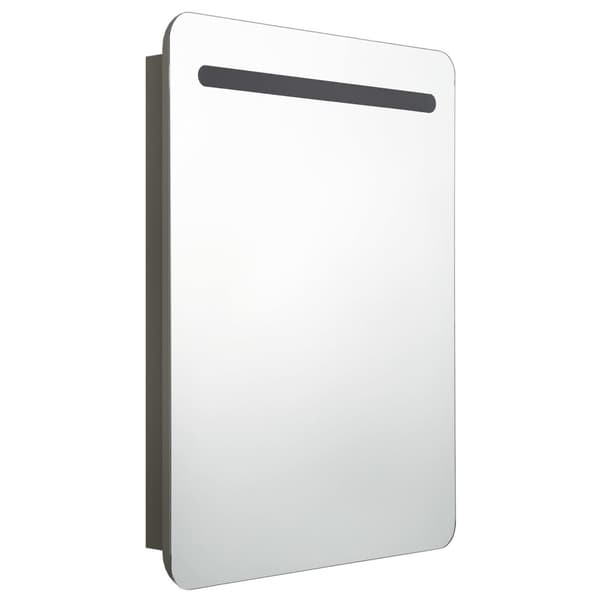 vidaXL LED-speilskap til bad antrasitt 60x11x80 cm