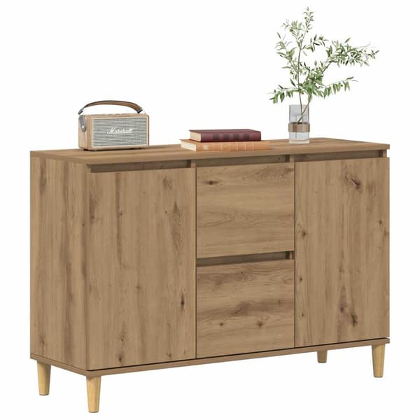 vidaXL Skjenk artisan eik 102x35x70 cm konstruert tre
