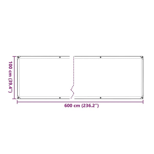 vidaXL Växtskydd med öljetter 1x6 m polyeten