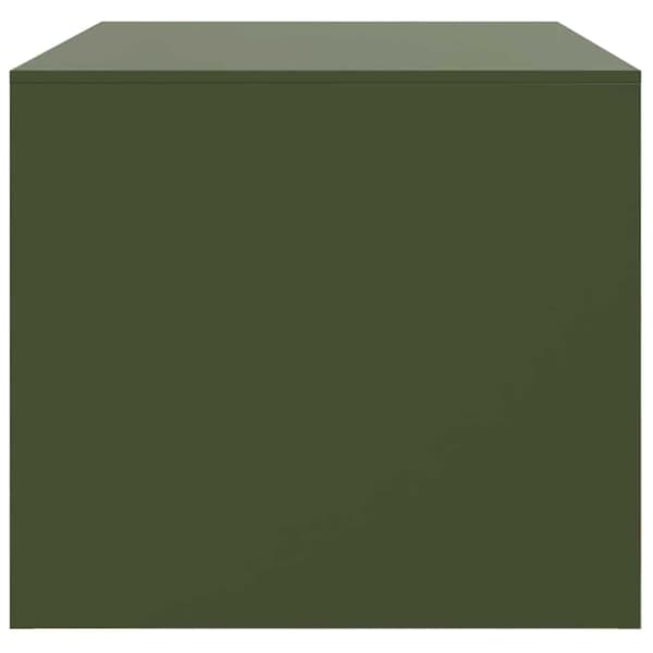 vidaXL Soffbord olivgrön 67x50x44 cm stål