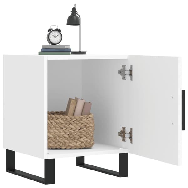 vidaXL Sängbord 2 st vit 40x40x50 cm konstruerat trä