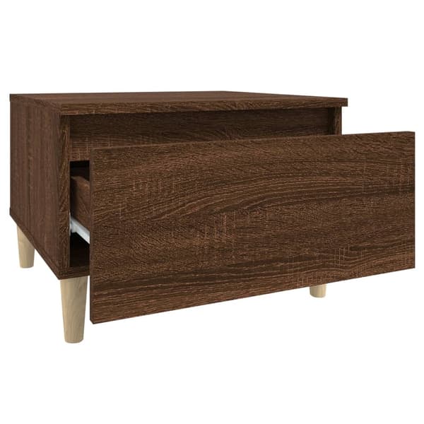 vidaXL Sidebord brun eik 50x46x35 cm konstruert tre