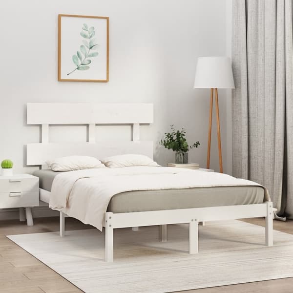 vidaXL Sengeramme hvit heltre160x200 cm