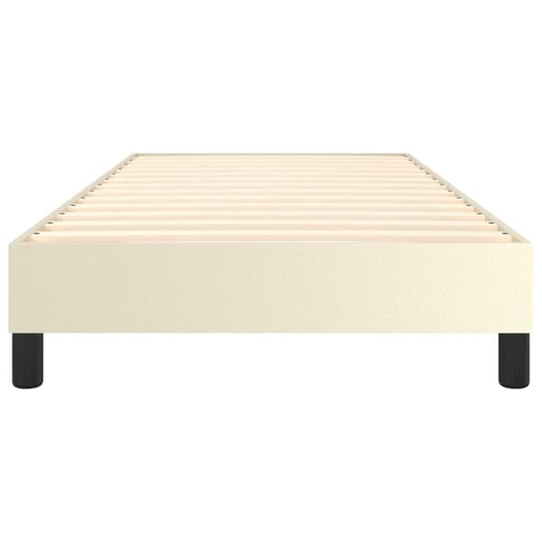 vidaXL Ramsäng gräddvit 80x200 cm konstläder