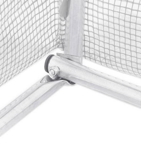 vidaXL Växthus med stålram vit 48m² 24x2x2 m