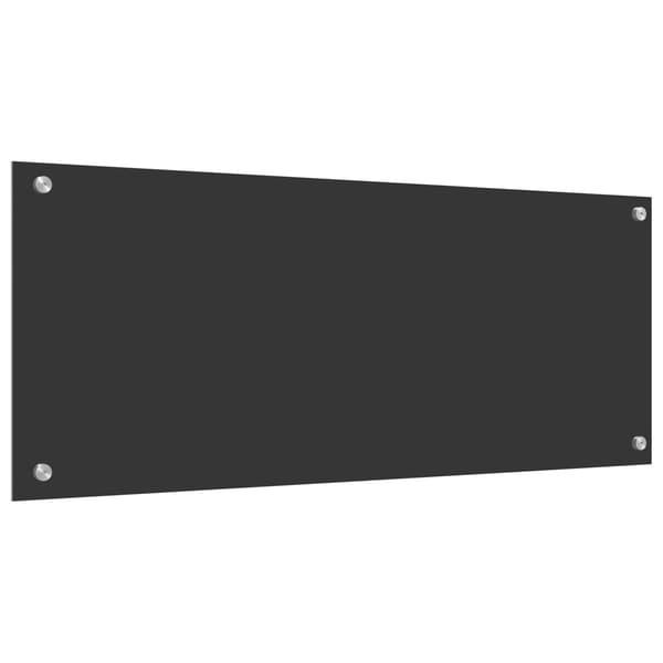 vidaXL Köksskydd Mörkgrå 100 x 40 cm härdat glas