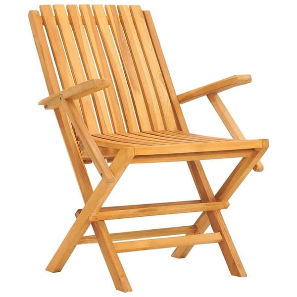 vidaXL Klappstoler 2 stk 61x67x90 cm heltre teak