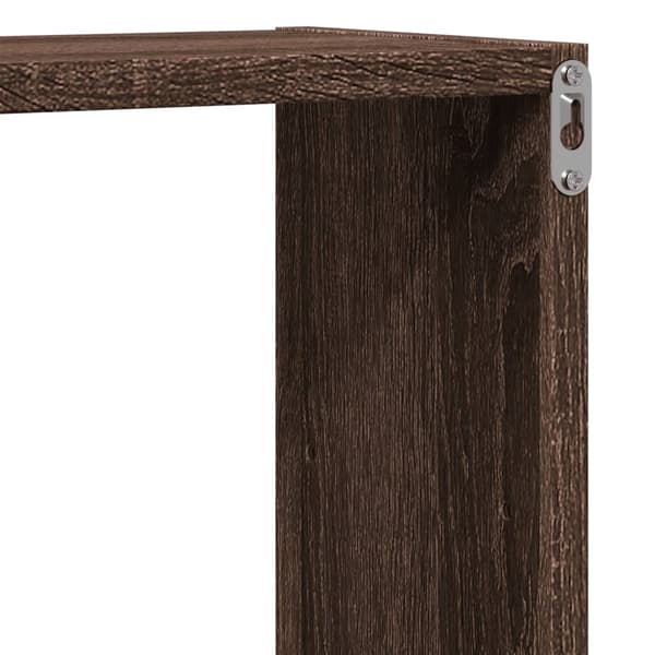 vidaXL Vegghylle brun eik 96x18x60 cm konstruert tre