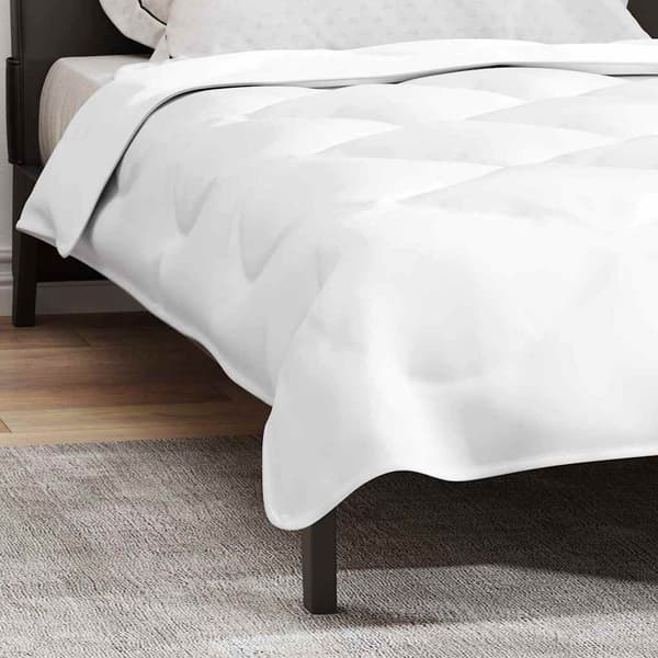 vidaXL 2-i-1 Duntäcke Vit 155 x 200 cm Polyester