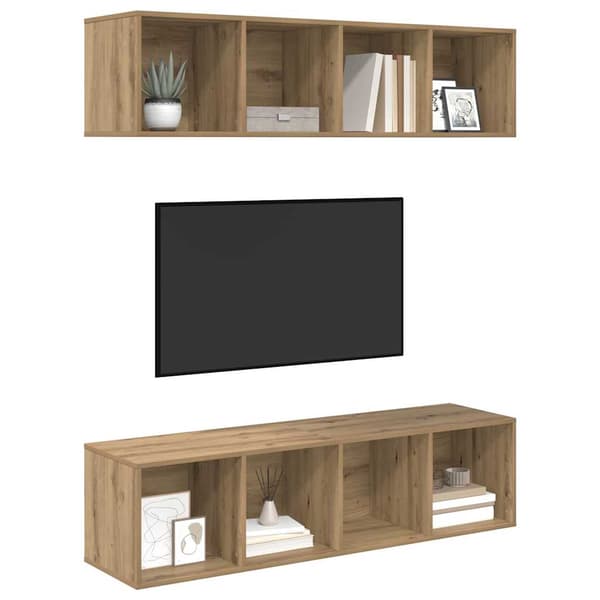 vidaXL TV-benksett 2 pcs Artisan Eik 37 x 37 x 142,5 cm Konstruert tre