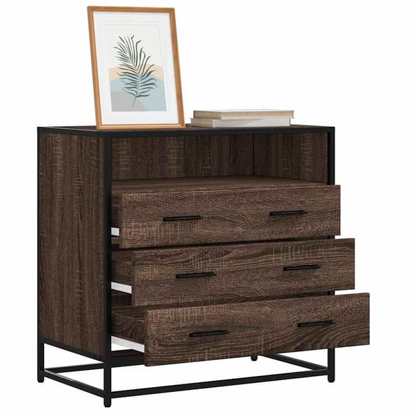 vidaXL Kommode brun eik 70x41x70 cm konstruert tre