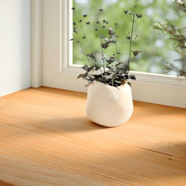 vidaXL Vinduskarmer 2 stk lysebrun 100x40x2 cm heltre eik