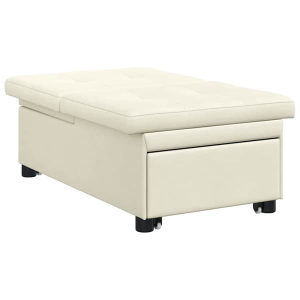 vidaXL Soffsäng Kräm 194 x 67 x 82 cm Sammet