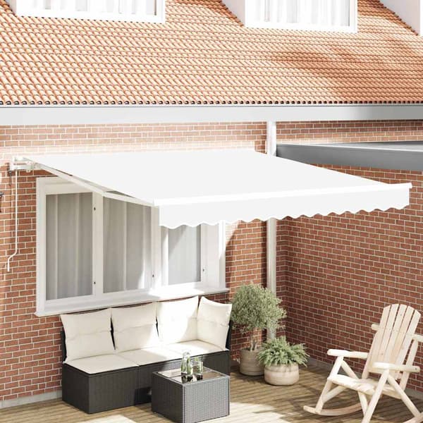 vidaXL Elektrisk Retraktabel Markis Vit 300 x 250 cm