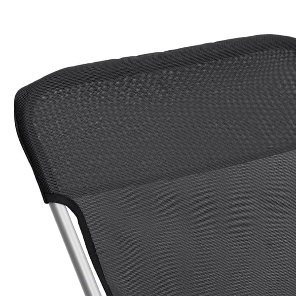 vidaXL Solstolar fällbara 2 st svart textilen och pulverlackerat stål