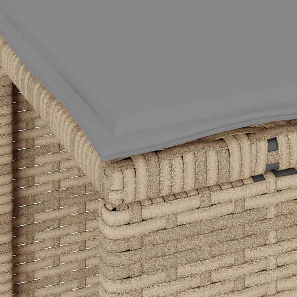 vidaXL Trädgårdsmöbelset Beige konstrotting