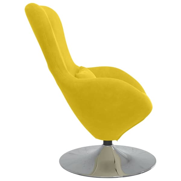 vidaXL Äggstol Gul 63 x 73 x 90 cm Sammet