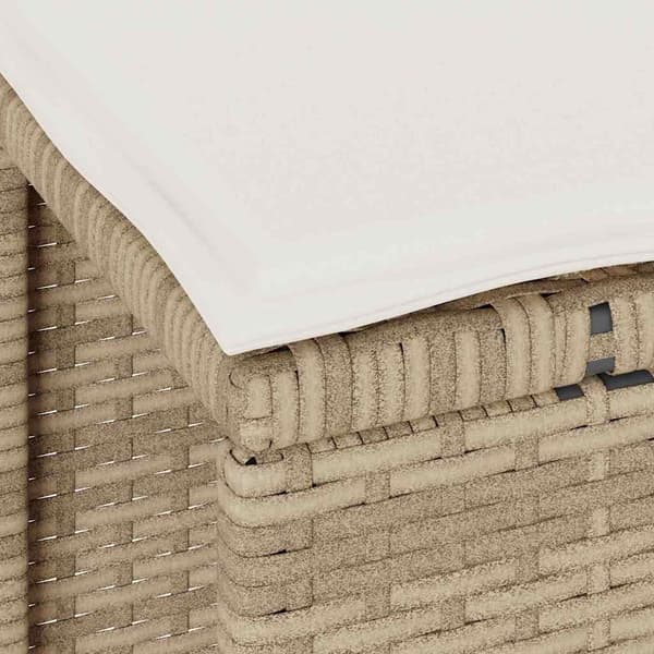 vidaXL Trädgårdsmöbelset Beige konstrotting