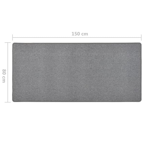 vidaXL Gångmatta mörkgrå 80x150 cm