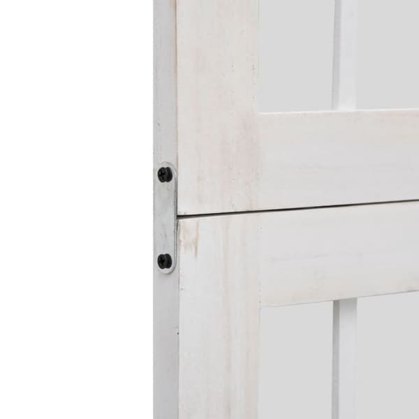 vidaXL Romdeler 6 paneler hvit heltre keisertre