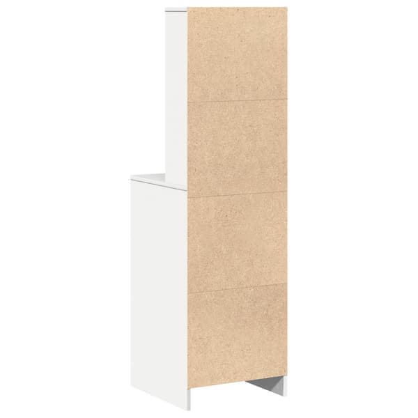 vidaXL Vit Ingenjörsträ Standard Höghylla Rektangulär Minimalistisk
