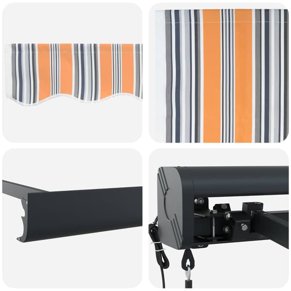 vidaXL Markis Flerfärgsdesign 350 x 250 cm Polyester och aluminium