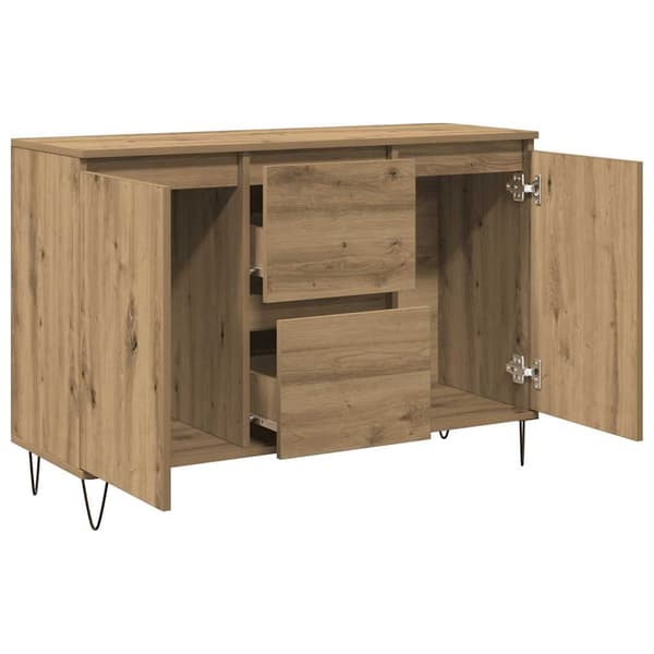 vidaXL Skjenk artisan eik 101,5x35x70 cm konstruert tre