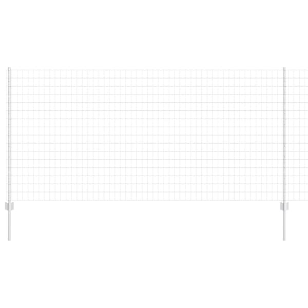 vidaXL Stängsel med stolpe Silver 1,2 x 10 m Stål