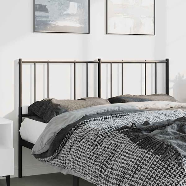 vidaXL Sengegavl metall svart 150 cm