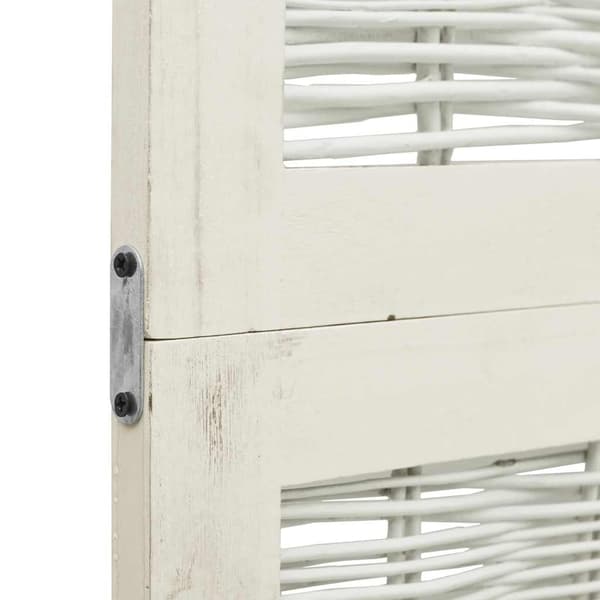vidaXL Romdeler 4 paneler hvit heltre keisertre