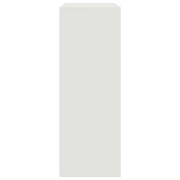 vidaXL Skänk vit 67x39x107 cm stål