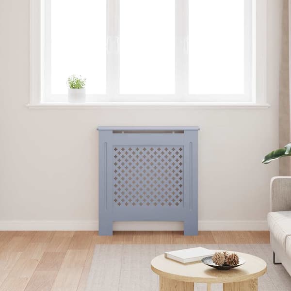 vidaXL Radiatordeksel MDF grå 78 cm