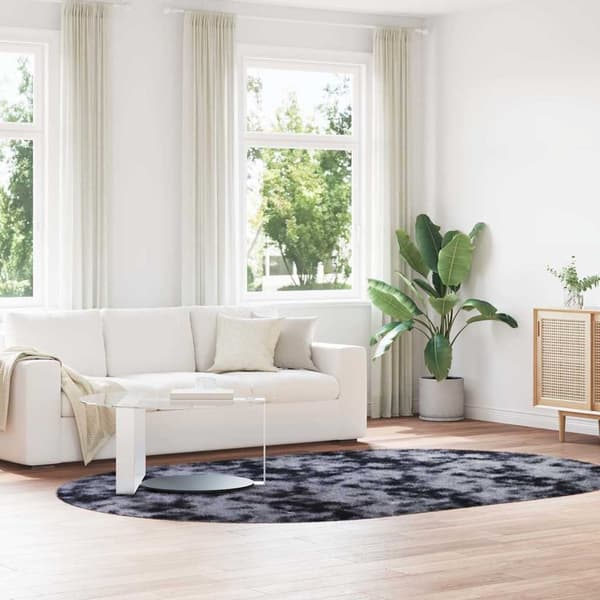 vidaXL Flossteppe med lang luv NAVARRA mørkegrå 300x200 cm polyester